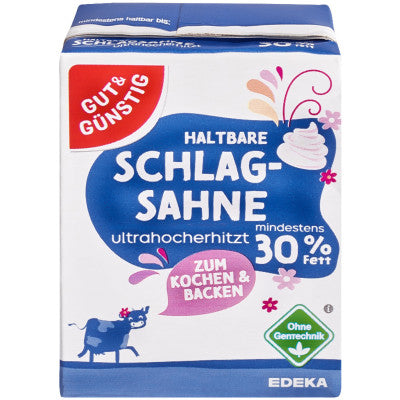 GUT&GÜNSTIG H-Schlagsahne 30% 200 g / UHT Çırpma Kreması %30 Yağ 200 g