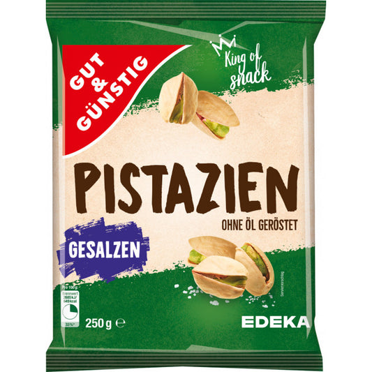 GUT&GÜNSTIG Pistazien geröstet u.gesalzen 250 g / GUT&GÜNSTIG Kavrulmuş Tuzlu Antep Fıstığı 250 g