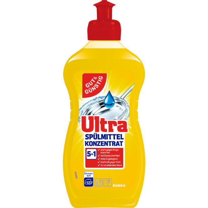 GUT&GUENSTIG Spuelmittel Ultra Citrus Konzentrat 500 ml - Ultra Konsantre Limonlu El Bulasik Deterjani 500 ml