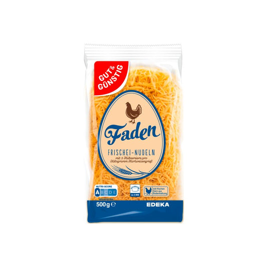 GUT&GÜNSTIG Frischei-Nudeln Faden 500 g / Taze Yumurtalı Tel Makarna 500 g