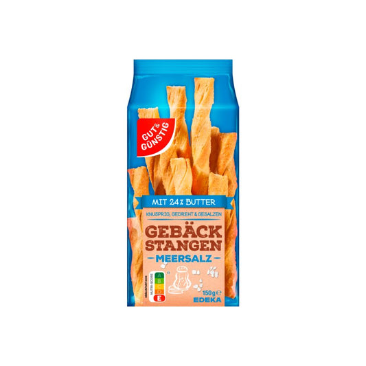 GUT&GÜNSTIG Gebäckstangen Salz 150 g / GUT&GÜNSTIG Tuzlu Hamur Çubukları 150 g