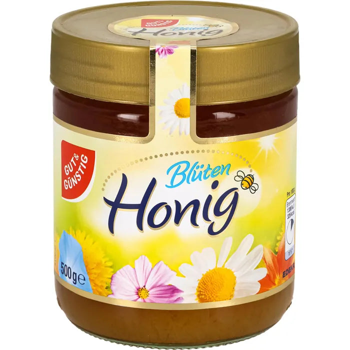 GUT&GÜNSTIG Blütenhonig Flüssig Natürlicher Honig Zum Dosieren 500 g