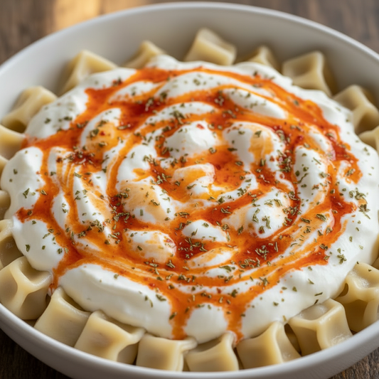 Türkische Manti – Kare Mantı mit Yogurt und Chilibütter