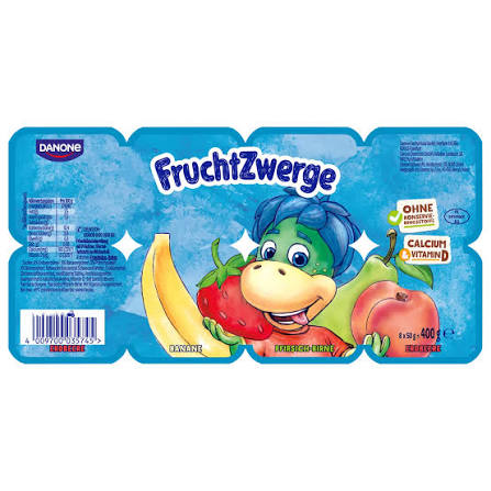 FruchtZwerge Erdbeere Banane Pfirsich Birne 8x50 g