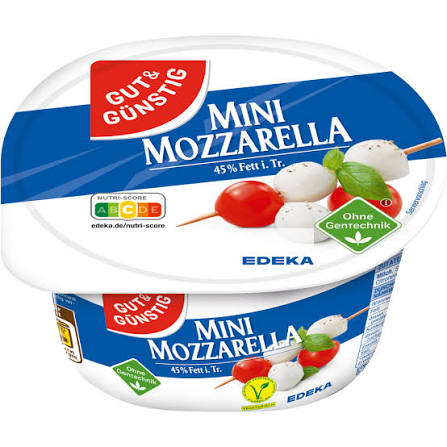 GUT&GÜNSTIG Mozzarella Minis 45% 245 g / Mozzarella Mini Toplar 45% 245 g