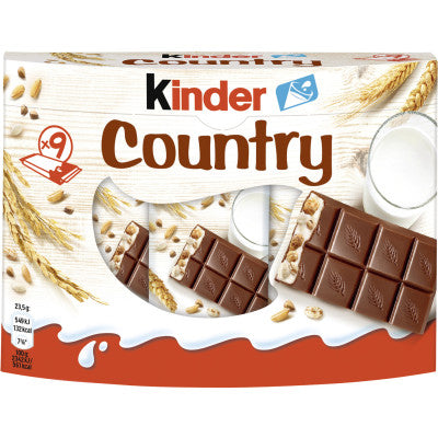Kinder Country Vollmilchschokolade mit Milchfüllung & Cerealien 9er Multipack 211,5 g