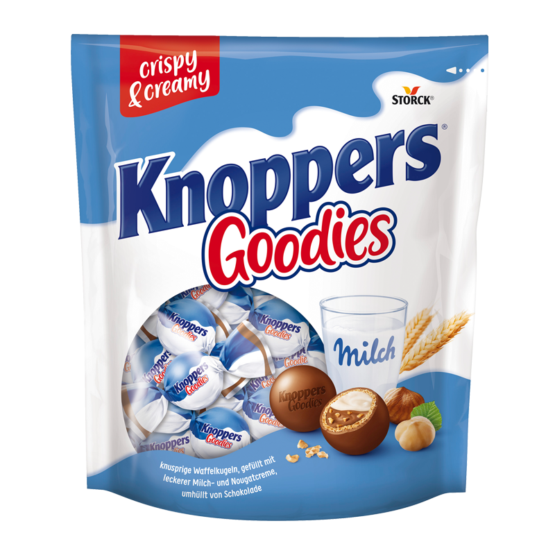 Knoppers Goodies Schokoladenkugeln mit Milchcreme, Nougat & Waffel 180 g