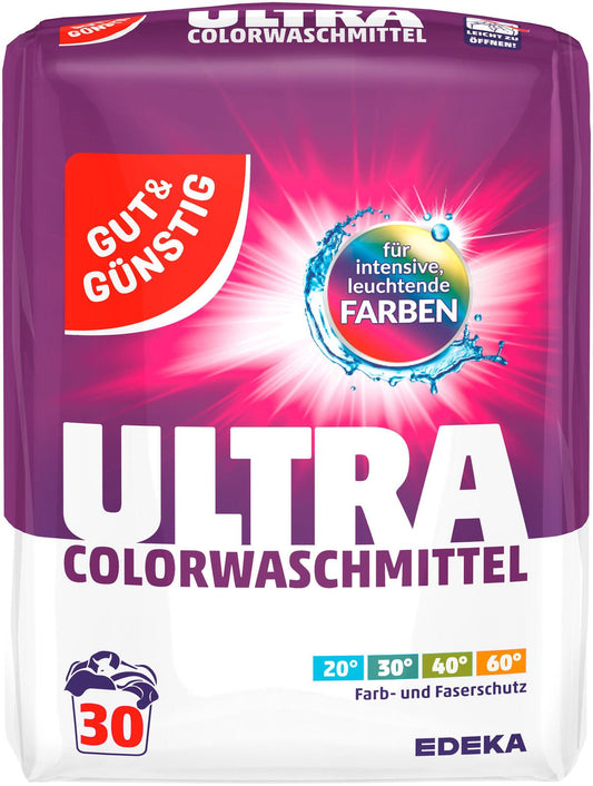 GUT&GÜNSTIG Color Plus Colorwaschmittel 30 WL 2,025 kg - Renkli Çamaşır Deterjanı 30 YL 2,025 kg