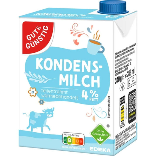 GUT&GÜNSTIG Kondensmilch SVS 4% 340 g / Az Yağlı Yoğunlaştırılmış Süt %4 340 g