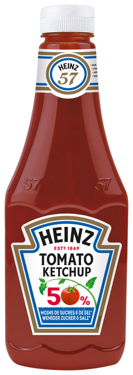 Heinz Tomato Ketchup mit Zucker & Salz Großflasche 875 ml