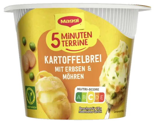 Maggi 5-Minute Terrine Mashed Potatoes with Peas & Carrots 43 g