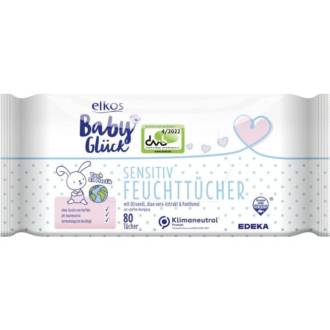 EDEKA elkos Baby Babytuecher 99% Wasser 2x56 Stueck - %99 Su Iceren Bebek Islak Mendili 2x56 Adet