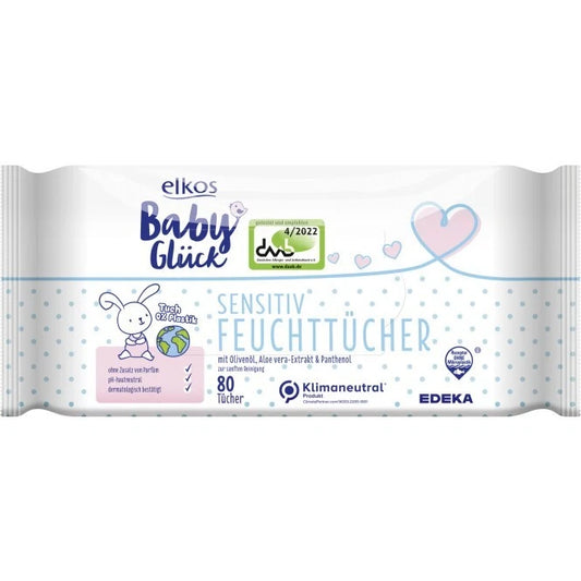 EDEKA elkos Baby Babytuecher 99% Wasser 2x56 Stueck - %99 Su Iceren Bebek Islak Mendili 2x56 Adet