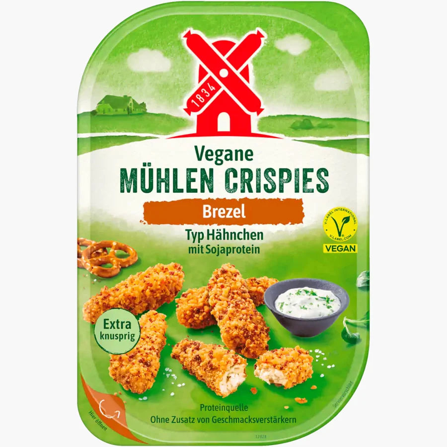 Rügenwalder Mühle Vegane Mühlen Crispies Brezel 180 g / Rügenwalder Mühle Vegan Brezel Kaplamalı Tavuk Alternatifi 180 g