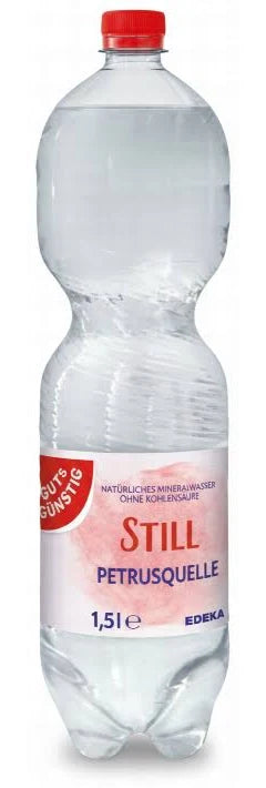 GUT&GÜNSTIG Mineralwasser still 6x1,5 l DPG / GUT&GÜNSTIG Doğal Maden Suyu (Hareketsiz) 6x1,5 l DPG