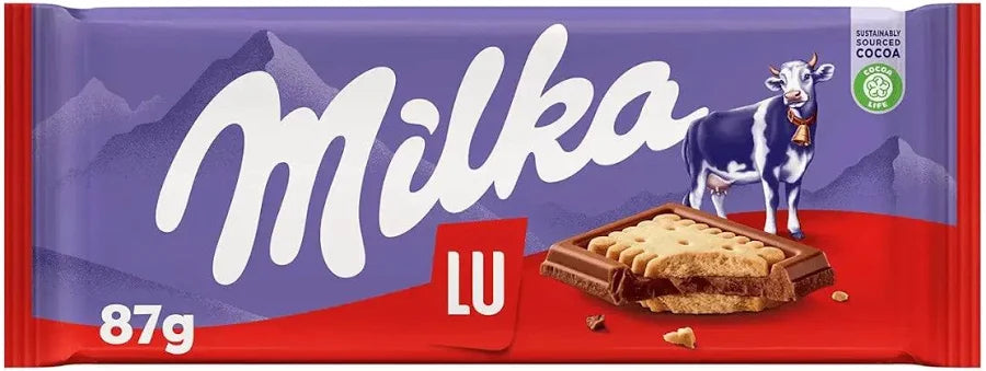 Milka & LU Alpenmilch Schokolade mit LU-Keksen 87 g
