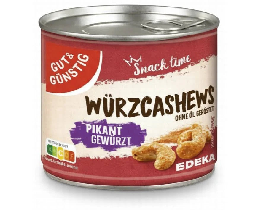 GUT&GÜNSTIG WürzCashews pikant gewürzt 150 g / GUT&GÜNSTIG Würzkajus pikant baharatlı 150 g