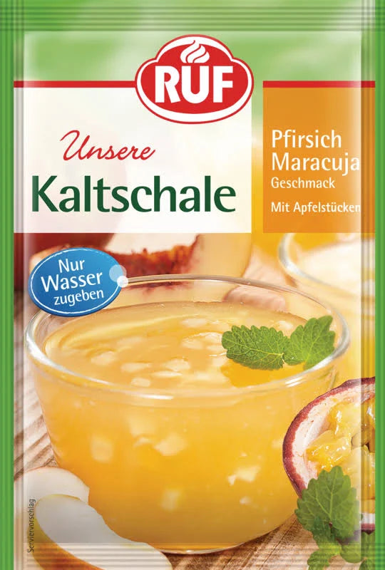 RUF Instant Kaltschale Pfirsich-Maracuja f. 0,5 l 90 g / RUF Anlik Soguk Şeftali-Marakuya Tatli Tozu 90 g
