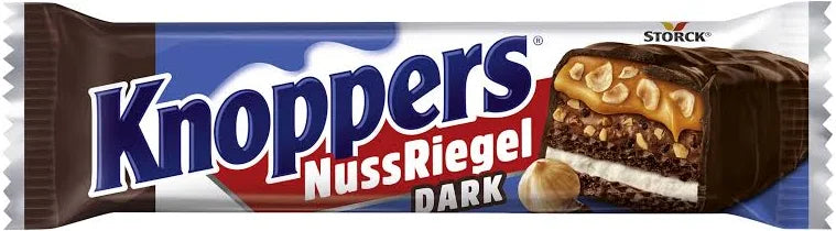 Knoppers Nussriegel Dark Waffelriegel mit Nougat & dunkler Schokolade 40 g