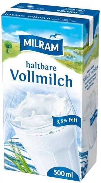 Milram H-Milch 3,5% 0,5 l / Milram Uzun Omurlu Tam Yagli Sut %3,5 0,5 l