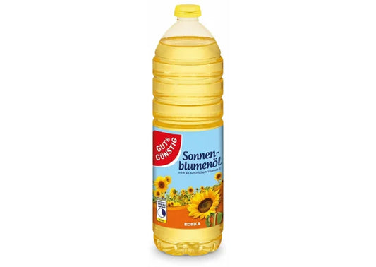 GUT&GÜNSTIG Sonnenblumenöl Raffiniert Neutrales Speiseöl zum Braten & Kochen 1 l