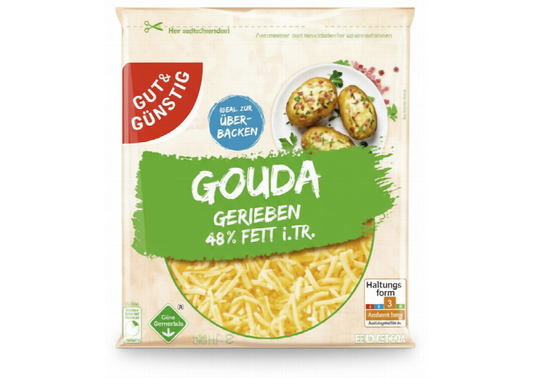 GUT&GÜNSTIG Gouda gerieben 48% 250 g / Rendelenmiş Gouda %48 250 g