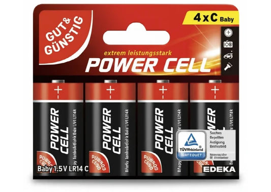GUT&GÜNSTIG Power C.Alkaline Baby LR14 C 1,5V 4 ST – Pil 4 Adet